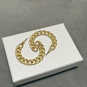 Gold Chain Hoop Earrings